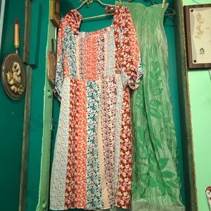 Bundle Fig & Flower Dress and Lapis Maxi Dress XL